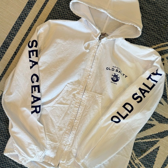 Hooded Zipper Windbreaker Cotton Jacket by CottonSeed NEW - Picture 4 of 5